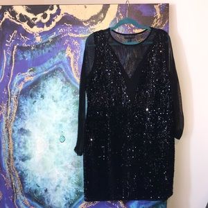 FOREVER 21 PLUS SEQUINED MINI DRESS